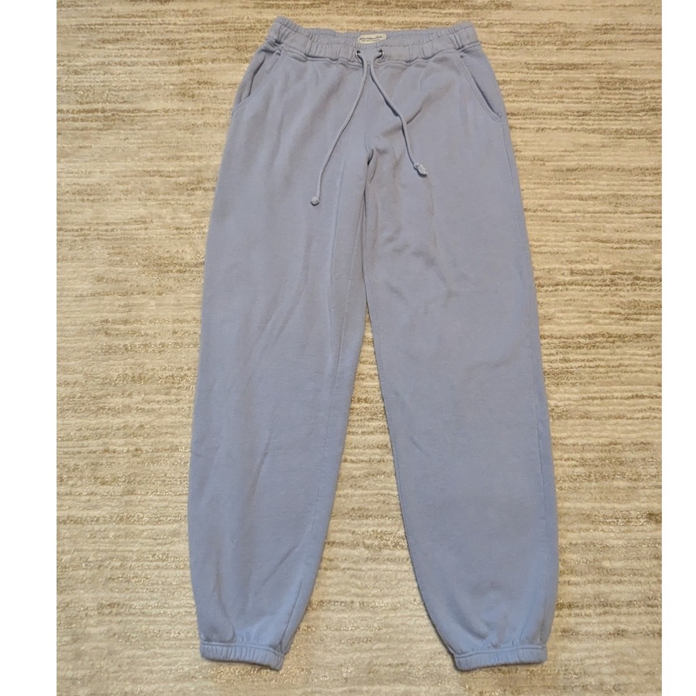 Abercrombie & Fitch Joggers Women Sz M Light Blue Soft A&F Collection Sweatpants